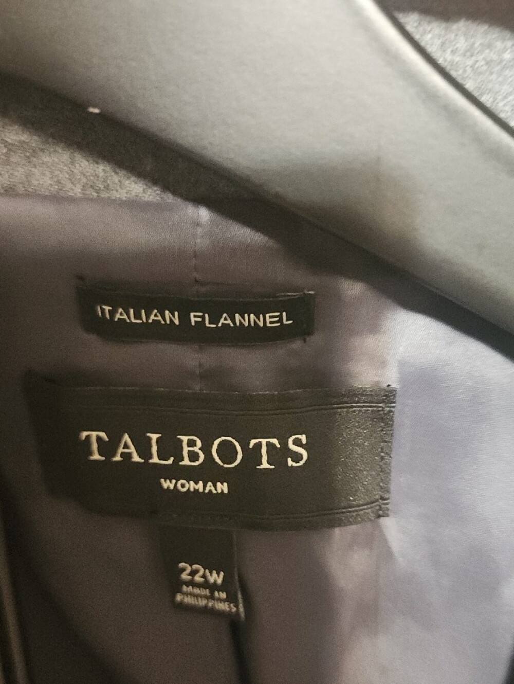 Talbots Gray Two-Button Wool-Blend Blazer - Picture 2 of 7